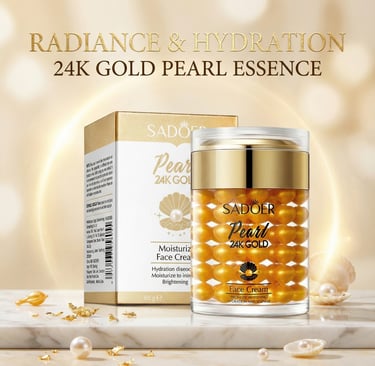 a jar of gold pearls and pearls in a jar of gold