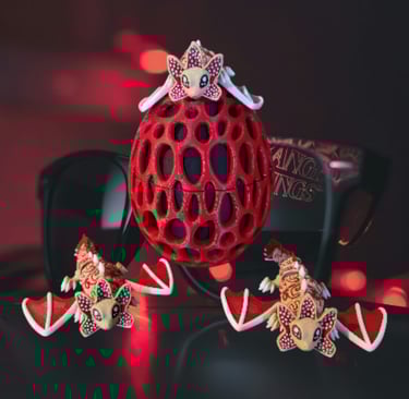 Stranger Things Demogorgon articulated dragon with upside down themed egg container