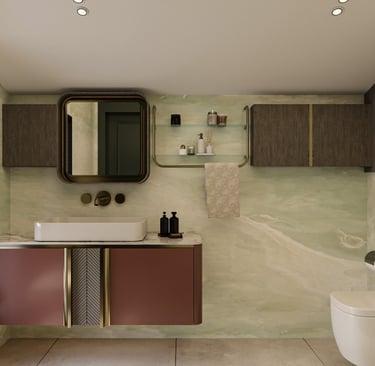 Antalya Villa E modern ebeveyn banyo iç mimari tasarımı