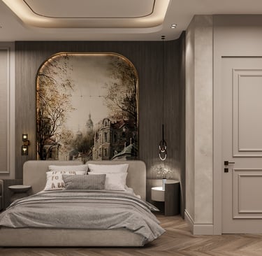 Antalya Villa E genç kız yatak odası i. mimari tasarımı