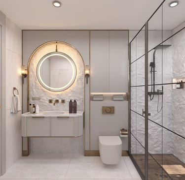 Konut M Antalya genel banyo iç mimari tasarımı-La Féra Interior Design
