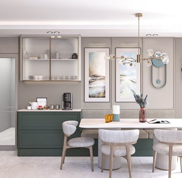 Konut M Antalya mutfak ve yemek alanı iç mimari tasarımı-La Féra Interior Design