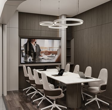 Antalya Park Roysl Residences toplantı odası iç mimari tasarımı-La Féra Interior Design