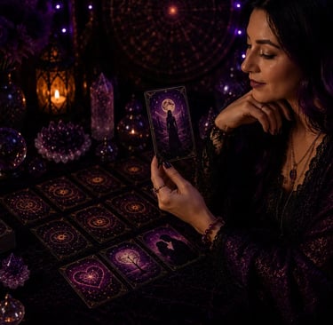 Cartas de tarot na mesa para jogo de tarot do amor consulta para solteiros