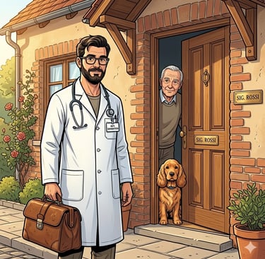 immagine di un veterinario che offre una visita a domicilio per un animale domestico