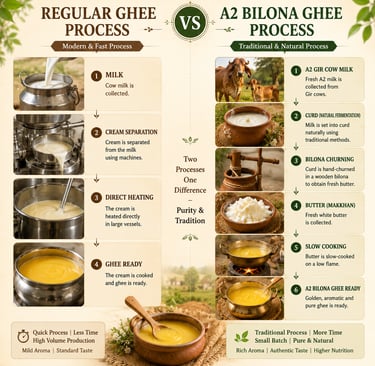 A2 Bilona Ghee Vs Regular Ghee
