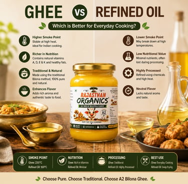 Ghee vs Refined oil