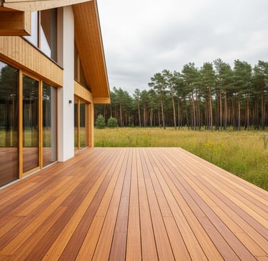 Ilgaamžė Bangkirai medienos terasa