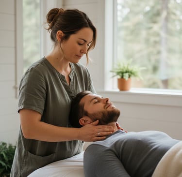 Massage Therapist in Utah performing Craniosacral Therapy