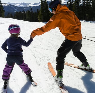 Private ski lesson for children in Crans-Montana with a local instructor