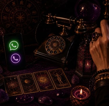Serviços esotéricos profissionais por telefone e WhatsApp