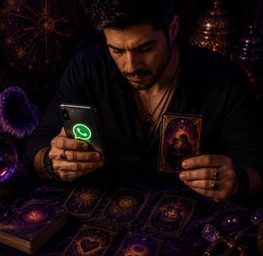 Tarólogo profissional para consulta de Tarot ao vivo pelo WhatsApp