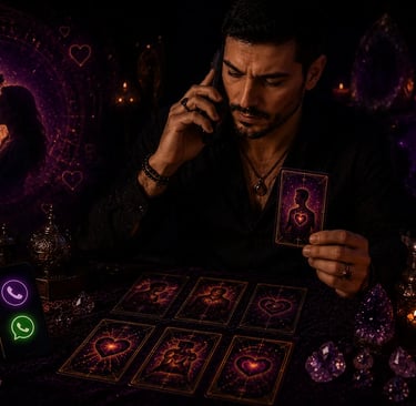Consulta de Tarot Ele Me Ama com atendimento ao vivo por telefone ou WhatsApp