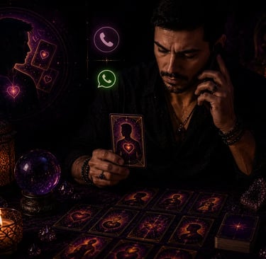 Consulta de Tarot sobre os sentimentos dele ao vivo por telefone e WhatsApp