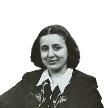 Vintage black and white portrait of Musine Kokalari, Albania's first woman writer.