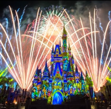 Walt Disney World Castle Fireworks