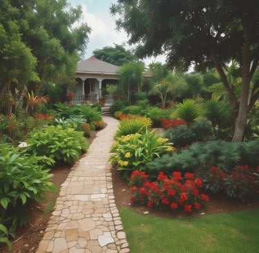 A Droptt delivery driver handing over a parcel with a friendly smile in a busy urban neighborhood.