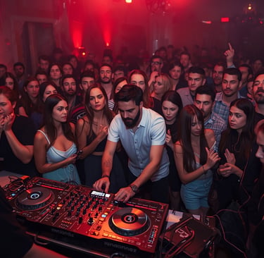 Festa com pista vazia e DJ pouco profissional com público desanimado