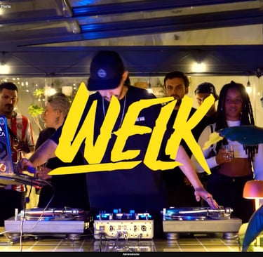DJ Welk gravando set ao vivo no Gather Porto