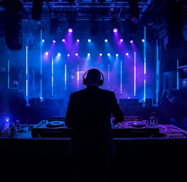 DJ profissional analisando cachê após apresentação