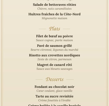 site pour restaurant
