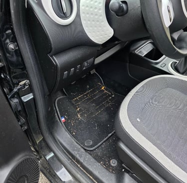 Avant nettoyage intérieur twingo