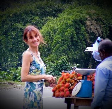 Buying Rambutans in Sri Lanka