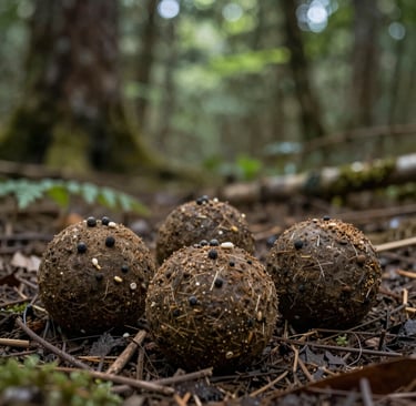 Volunteers carefully tending to native plants in a forest regeneration site