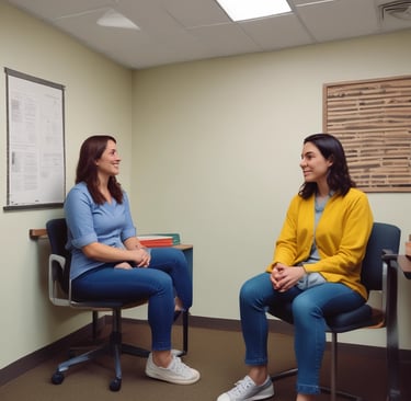 A cozy workspace with a calendar and a laptop ready for scheduling appointments.