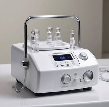 A trendy woman sitting by a large window, surrounded by minimalist decor, holding a modern anti-aging serum bottle.