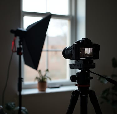 Gravação de vídeo profissional com baixo orçamento usando luz natural e equipamento simples