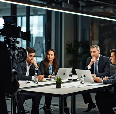 produção de vídeo institucional para empresa local com equipa audiovisual profissional