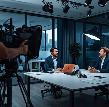 produção de vídeos institucionais para empresas no Norte de Portugal com equipa audiovisual profissi