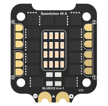 SpeedyBee BLHeli32 45A 128KHz 4-in-1 ESC (V22)