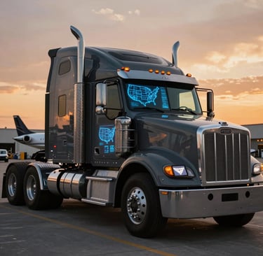 A sleek modern office space with multiple screens showing custom web solutions for rural businesses.