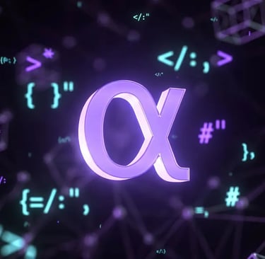 	Hunter Alpha mystery AI model with glowing alpha symbol on OpenRouter platform