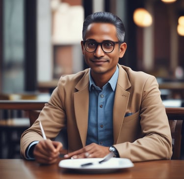 man standing near balcony