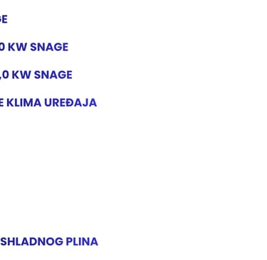 Prodaja Ugradnja Demontaža Čišćenje Servis Dopuna rashladnog plina Klima uređaj Klimatizacija Zagreb