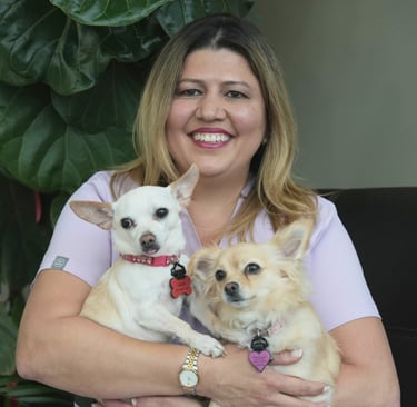 ental team member in a welcoming and friendly office environment (therapy Dogs)