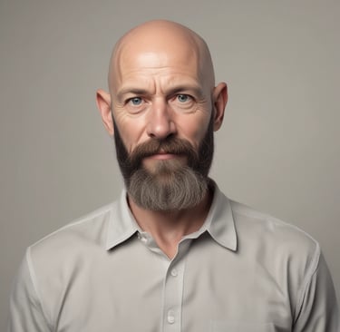 30ish year old Man with beard names Cameron