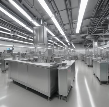 R&D team collaborating around a table with formulas and samples, showcasing expertise and innovation.