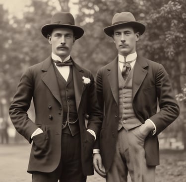 William Charles reading an excerpt from his latest Edwardian novel to an attentive audience.