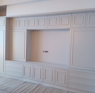 Lacado de mueble, satinado color piedra