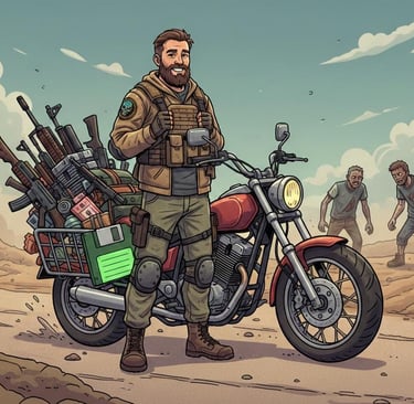 seu loot na chopper e na mochila de LDoE