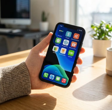 a person holding a phone in their hand