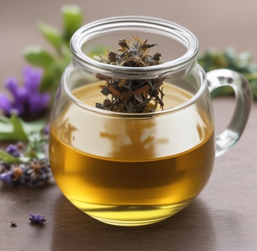 A serene bathroom shelf displaying datuns' herbal skincare and bath products with soft natural lighting.