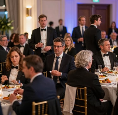 Guests dancing joyfully under soft lighting at a wedding reception hosted by Milktruck Events.