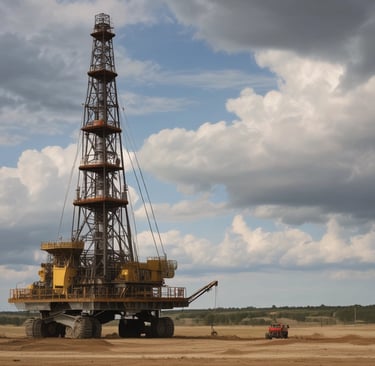 a drilling riget with a drilling riget in the background