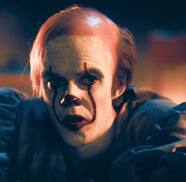 a man with a bloody face and a bloody face