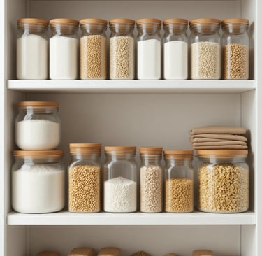 ComSaf Airtight Glass Storage Canister with Lids (0.7Qt/1.2Qt/1.6Qt) Set of 6, Food Storage Containe